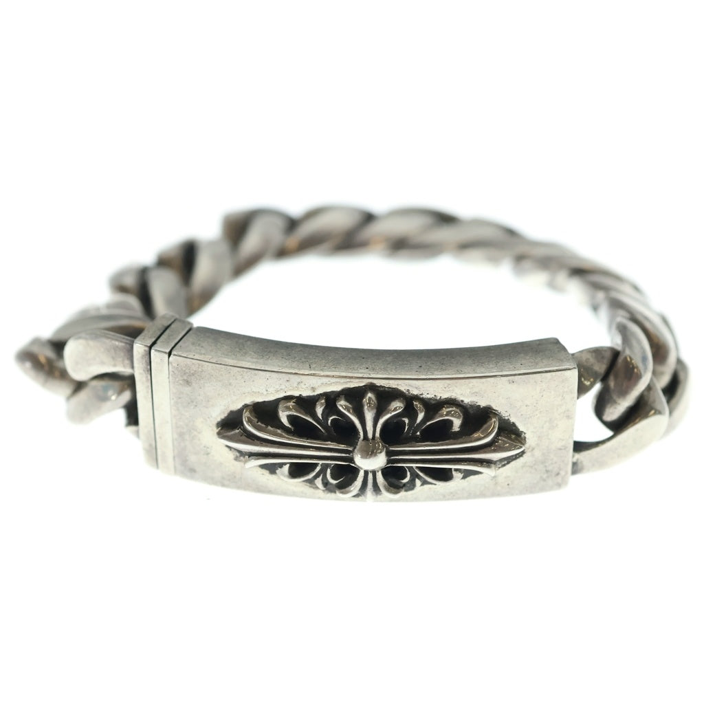 CHROME HEARTS(クロムハーツ) ID FLORAL CRS フローラルクロスIDクラシックリンク ブレスレット 13LINK シルバー BCA164