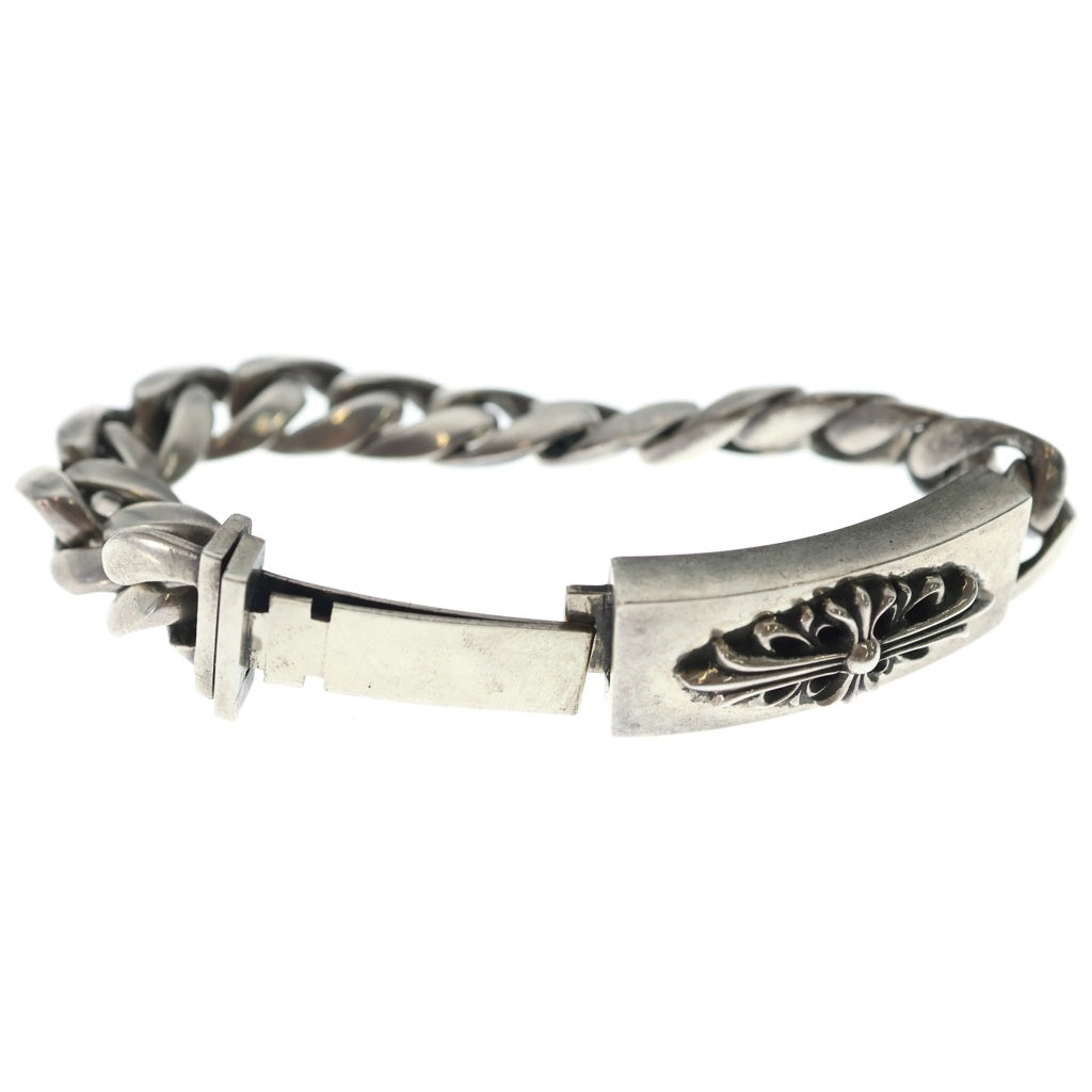 CHROME HEARTS(クロムハーツ) ID FLORAL CRS フローラルクロスIDクラシックリンク ブレスレット 13LINK シルバー BCA164