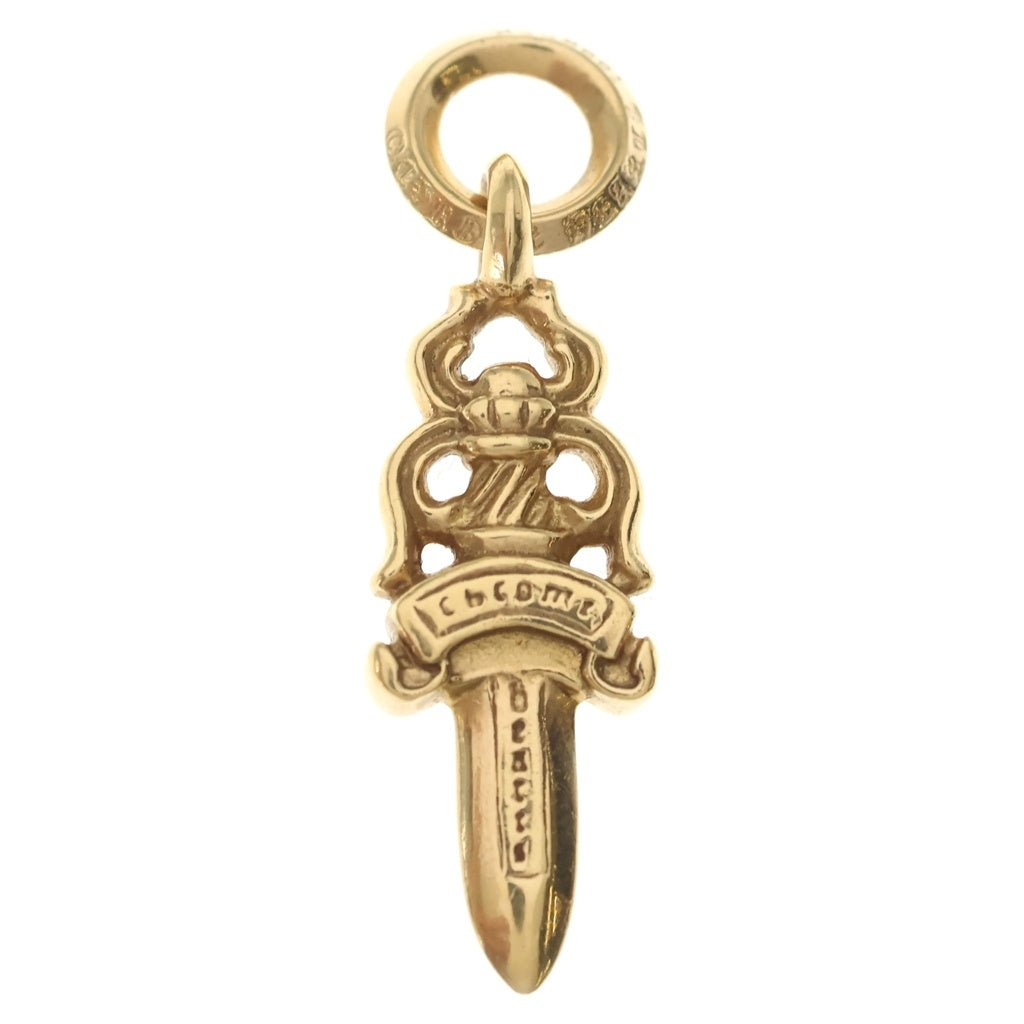 CHROME HEARTS(クロムハーツ) 22K #5DAGGER P EMRLD #5ダガーチャーム PAVEエメラルド PAVEエメラルドネックレストップ