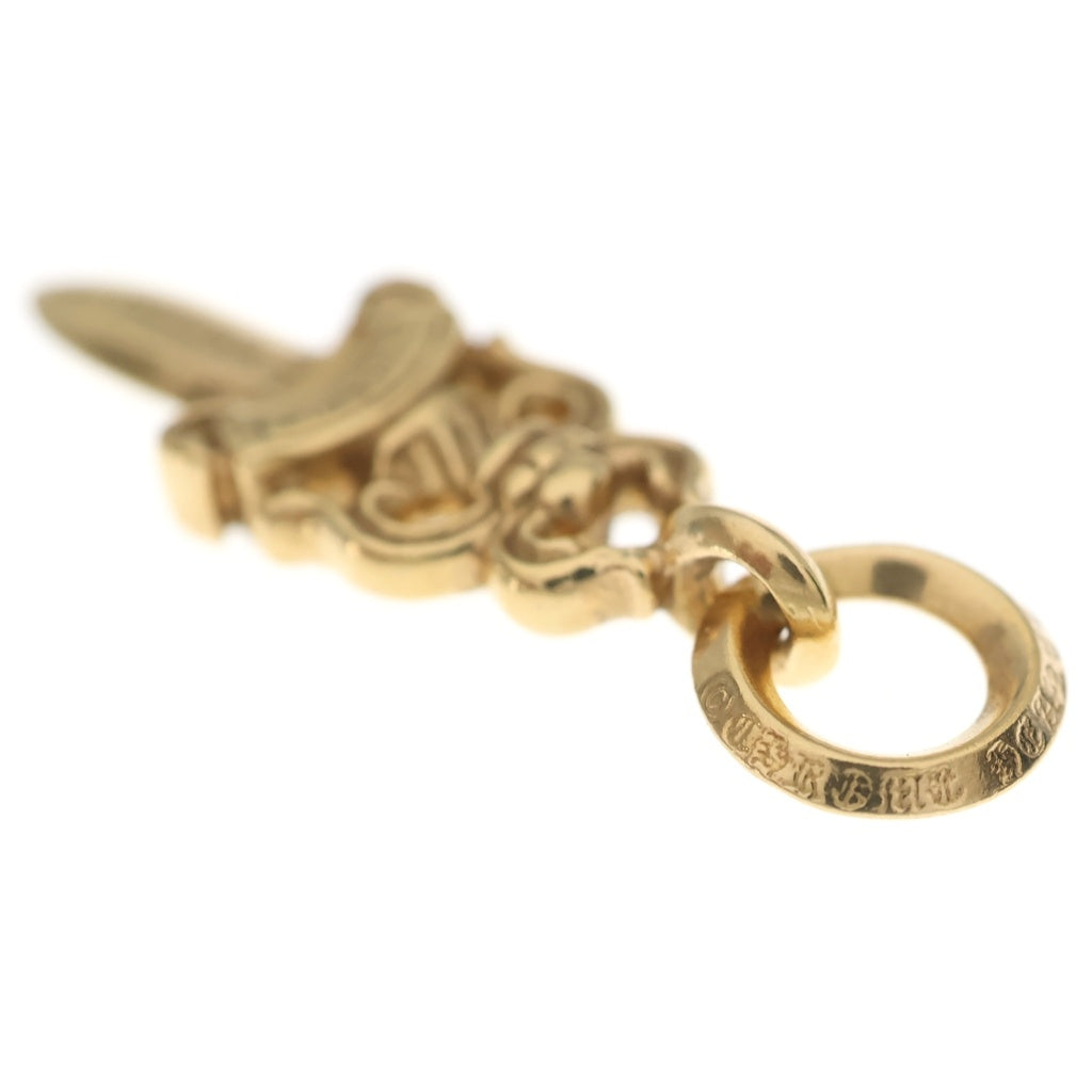 CHROME HEARTS(クロムハーツ) 22K #5DAGGER P EMRLD #5ダガーチャーム PAVEエメラルド PAVEエメラルドネックレストップ
