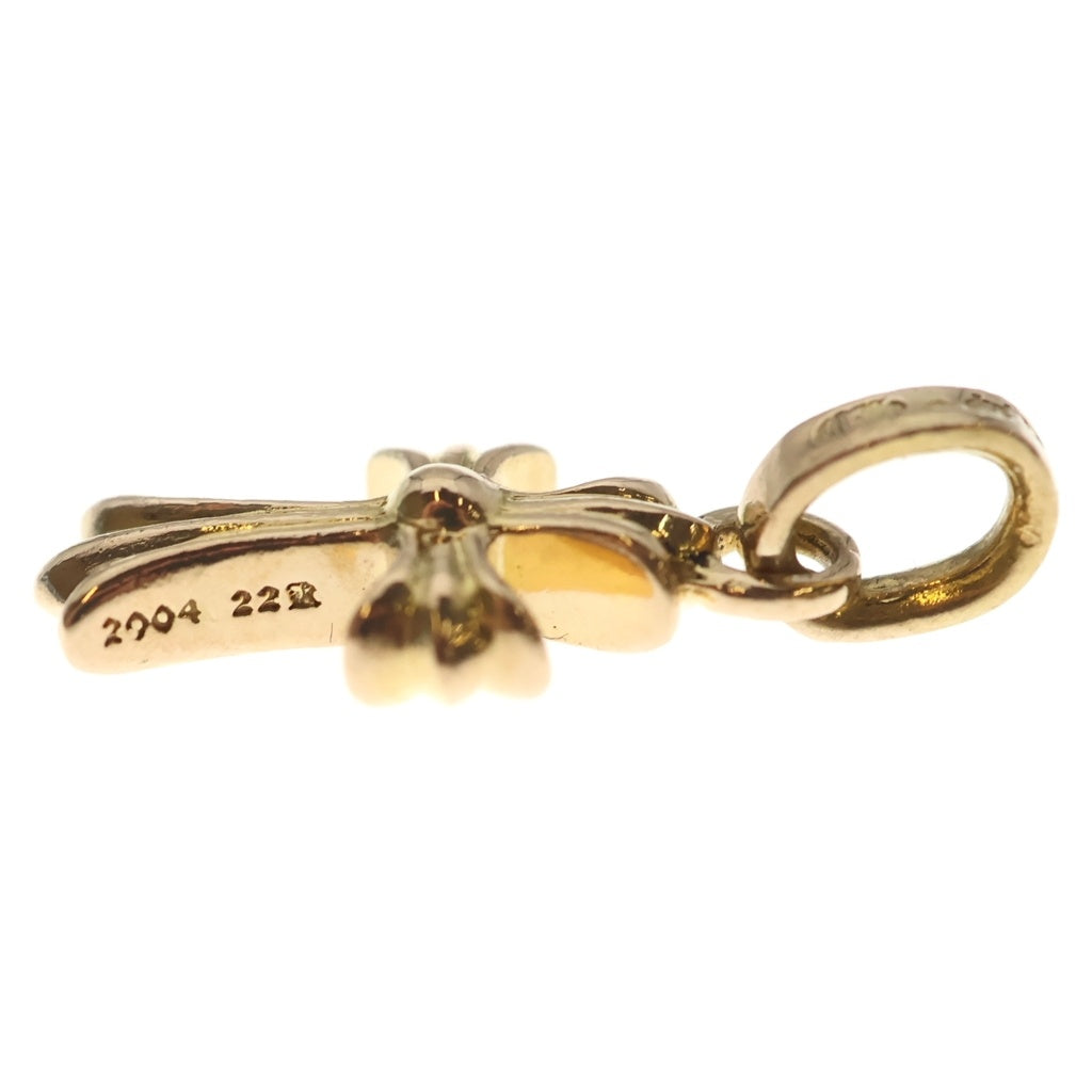 CHROME HEARTS(クロムハーツ) 22K CRS BBYFAT P/DIA ベイビーファットクロス PAVEダイヤ ペンダントトップ ゴールド