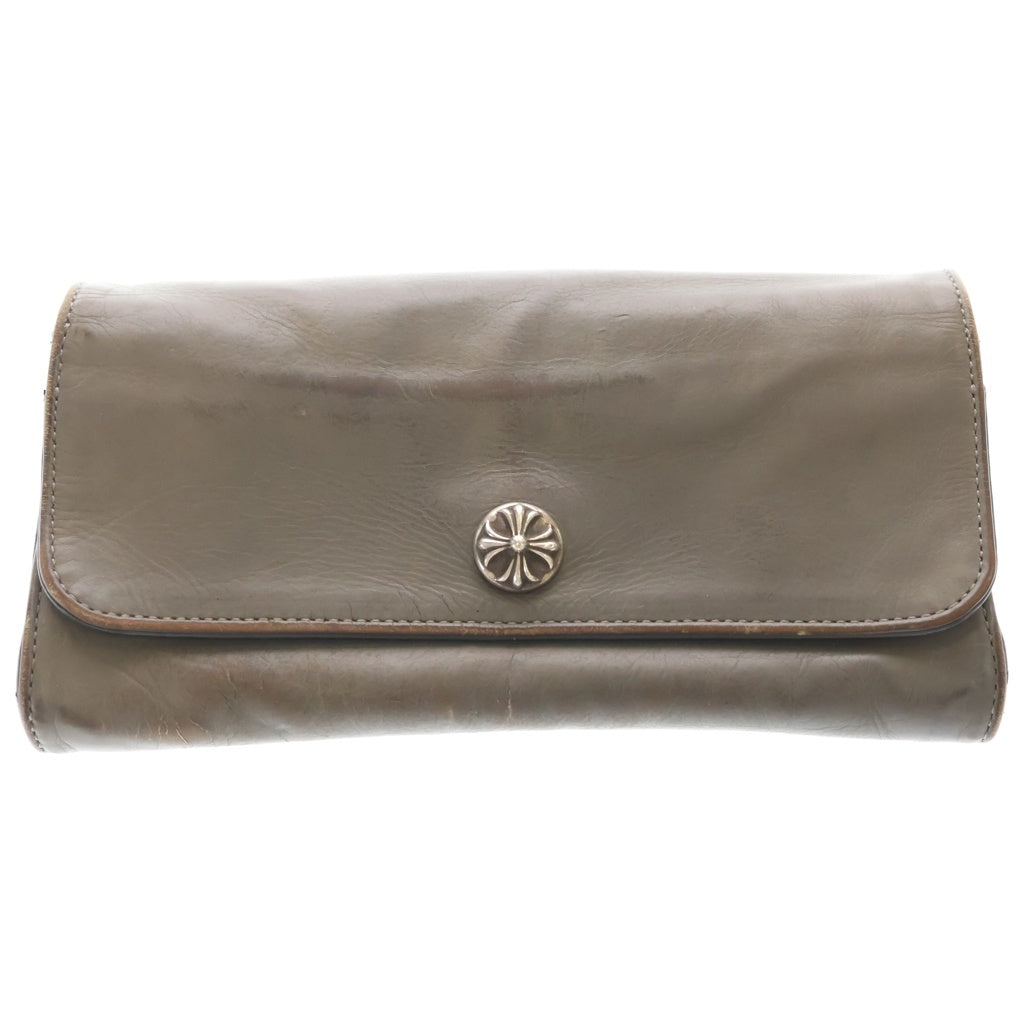 CHROME HEARTS(クロムハーツ) JUDY CROSS BALL ジュディ クロス ボール ボタン レザーウォレット 長財布