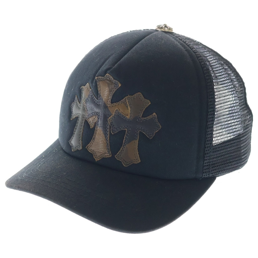 CHROME HEARTS(クロムハーツ) TRUCKER CAP トラッカーキャップ 3セメタリーレザーパッチメッシュ帽子