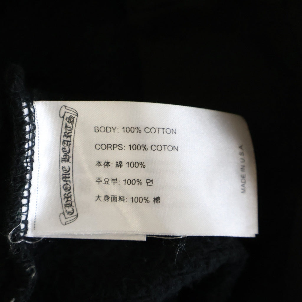 CHROME HEARTS(クロムハーツ) SWTSHRT PLVR マリブ限定 バックホースシュープリント プルオーバーパーカー ブラック