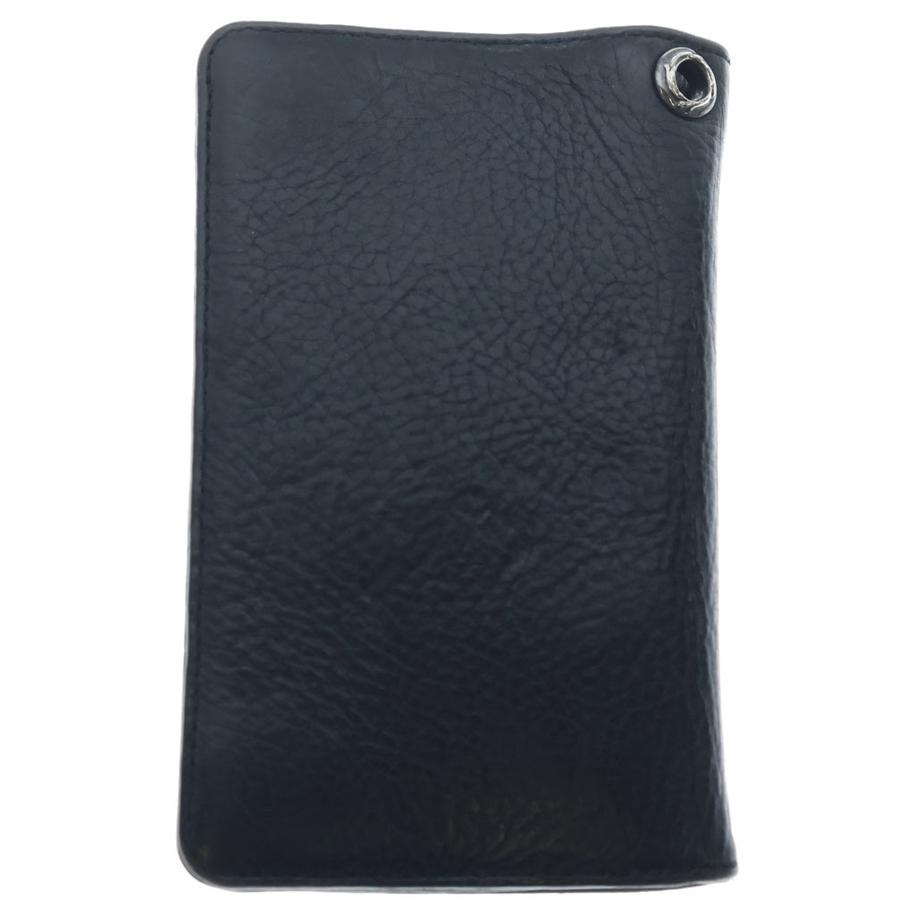 CHROME HEARTS(クロムハーツ) 1ZIP CROSS PATCH 1ジップ クロスパッチ クロスボールボタン レザーウォレット 財布 ブラック