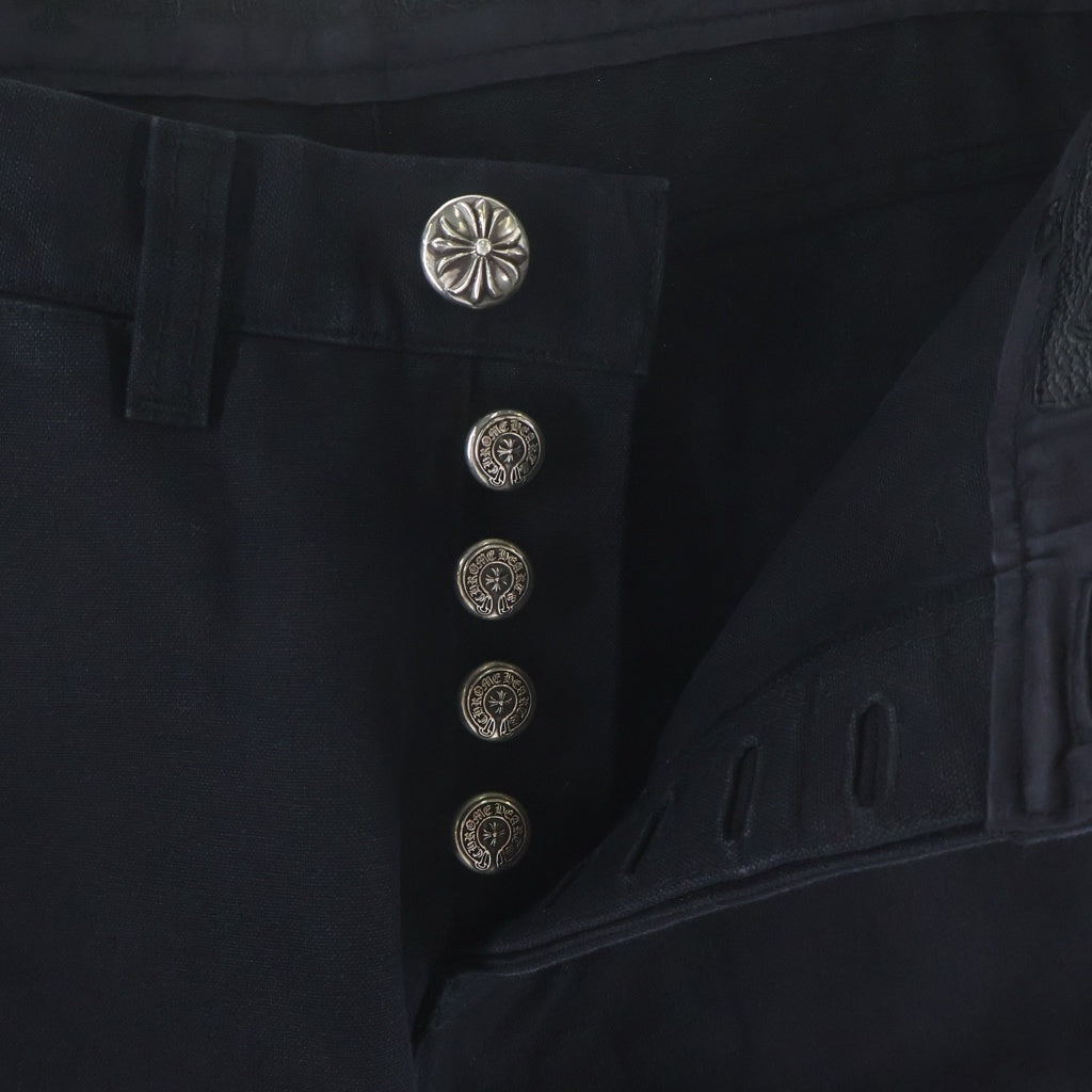 CHROME HEARTS(クロムハーツ) CARPENTER カーペンター バックポケットセメタリーパッチロングパンツ ブラック