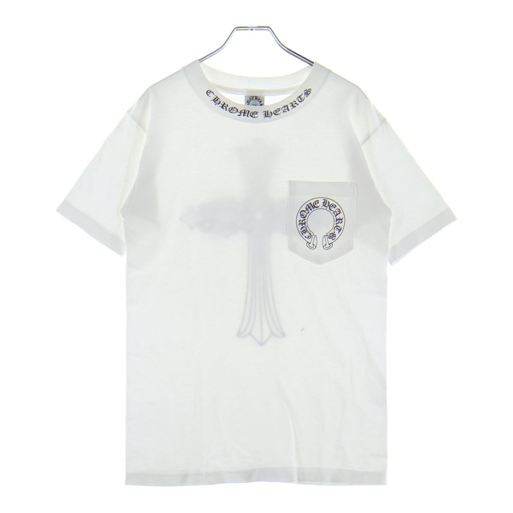 CHROME HEARTS(クロムハーツ) OLD S/S オールド ネックロゴ バックCHクロスプリント 半袖Tシャツカットソー
