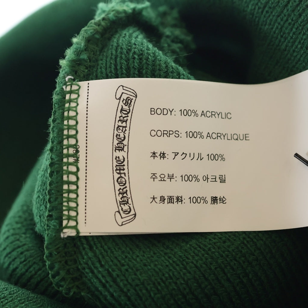 CHROME HEARTS(クロムハーツ) CH Logo Embroidery Acrylic Beanie CHロゴ刺繍ビーニー ニット帽 グリーン