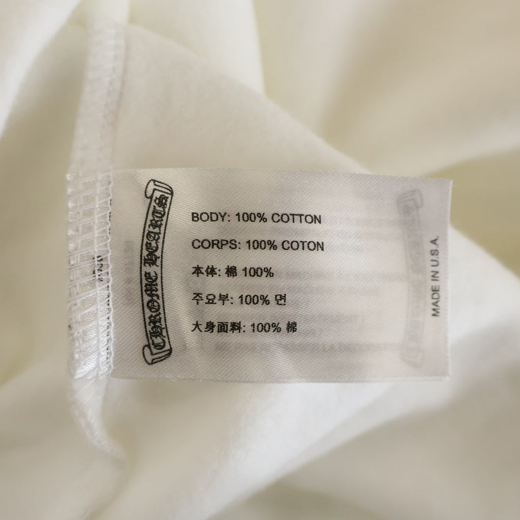 CHROME HEARTS(クロムハーツ) WHITE FOIL HOODIE アームロゴプリントプルオーバーフーディ パーカー ホワイト/シルバー