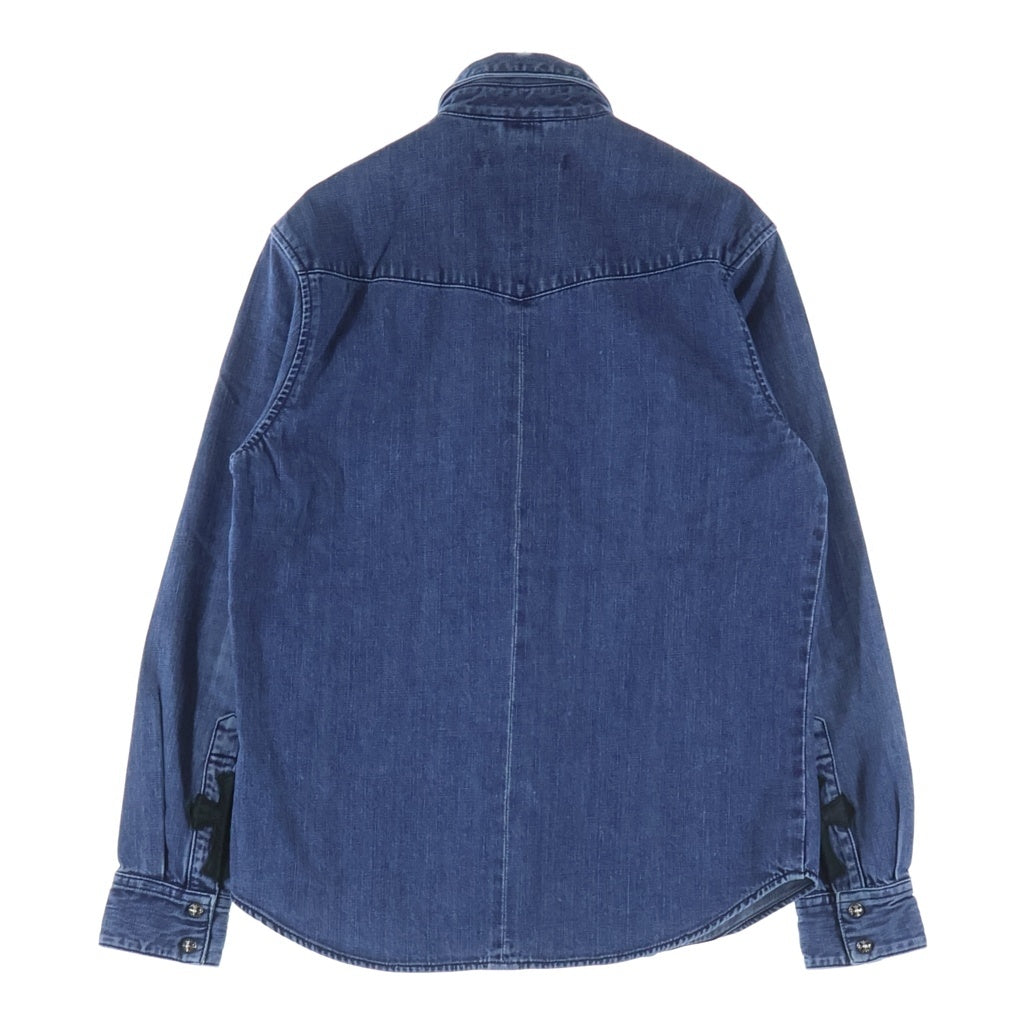 CHROME HEARTS(クロムハーツ) DENIM WESTERN 袖クロスパッチ デニム ウェスタンシャツ 長袖シャツ インディゴ
