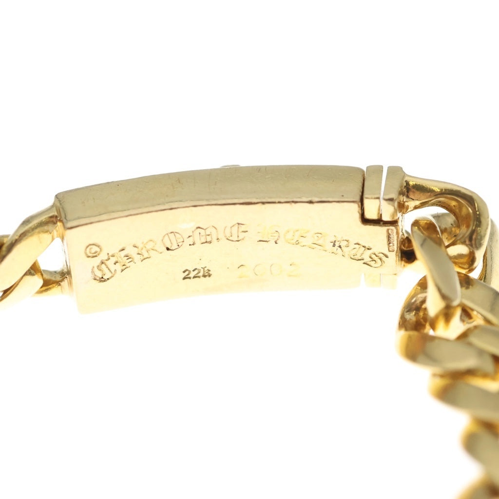 CHROME HEARTS(クロムハーツ) 22K ID MINI DAGGER P D ダガーミニIDブレスレット PAVEダイヤ ゴールドブレスレット