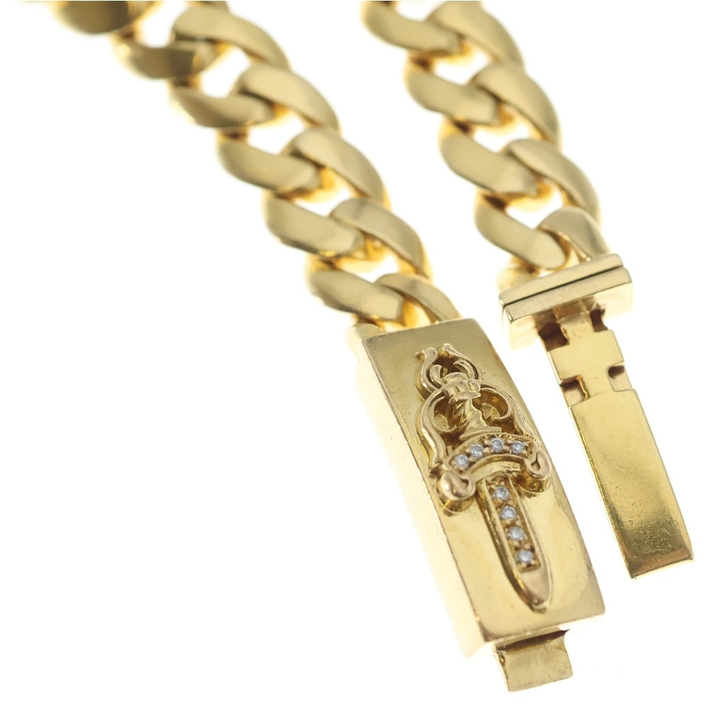 CHROME HEARTS(クロムハーツ) 22K ID MINI DAGGER P D ダガーミニIDブレスレット PAVEダイヤ ゴールドブレスレット