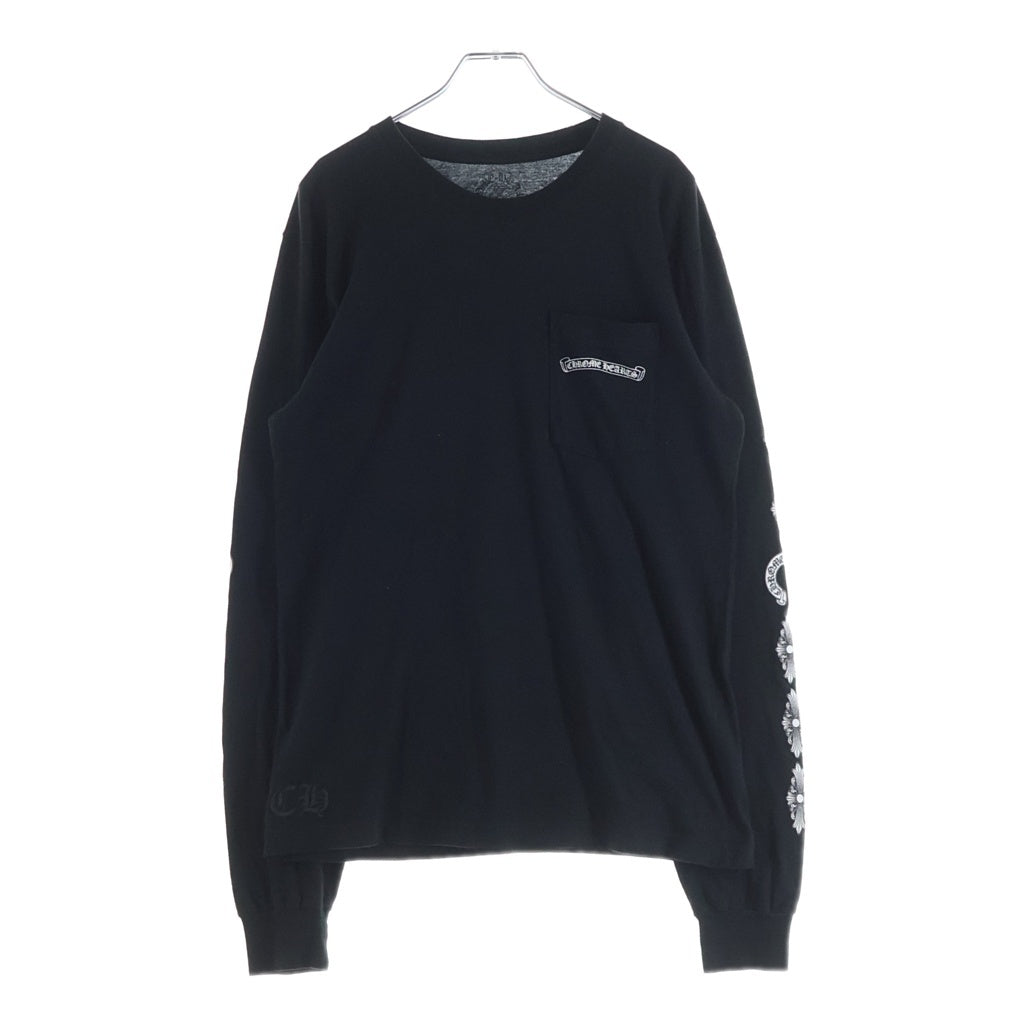 CHROME HEARTS(クロムハーツ) CH L/S バック フローラルクロスプリント 長袖Tシャツカットソー