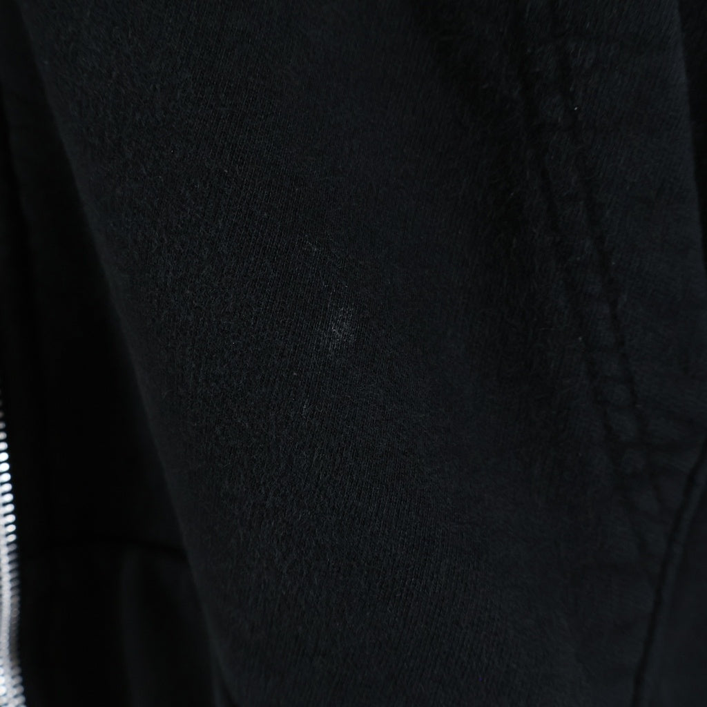 CHROME HEARTS(クロムハーツ) SWTSHRT HD ZIP ダガージップ アームフローラル バックホースシュープリント ジップアップスウェットパーカー フーディー ブラック