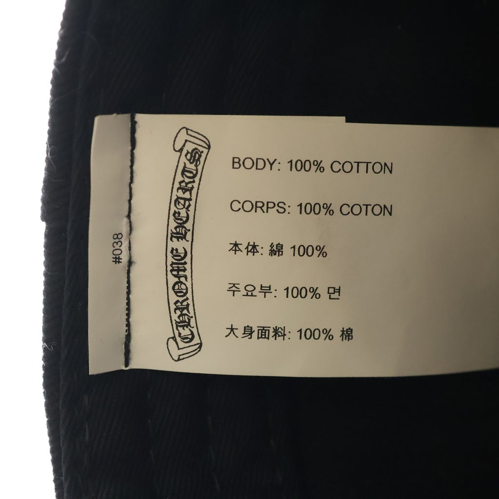CHROME HEARTS(クロムハーツ) バーティカルロゴ デニム ベースボールキャップ 帽子 ブラック