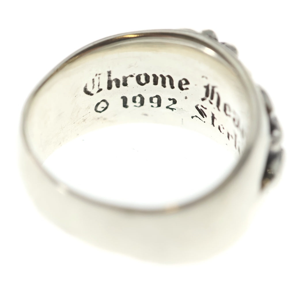 CHROME HEARTS(クロムハーツ) FLRL CRS P DMND フローラルクロスリング PAVEダイヤ シルバー