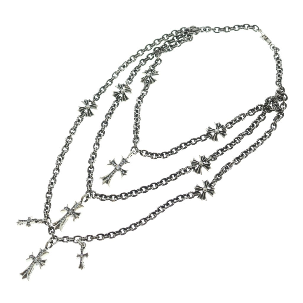 CHROME HEARTS(クロムハーツ) 3 TIER CRS/PLS P/D PAVEダイヤ/シルバー