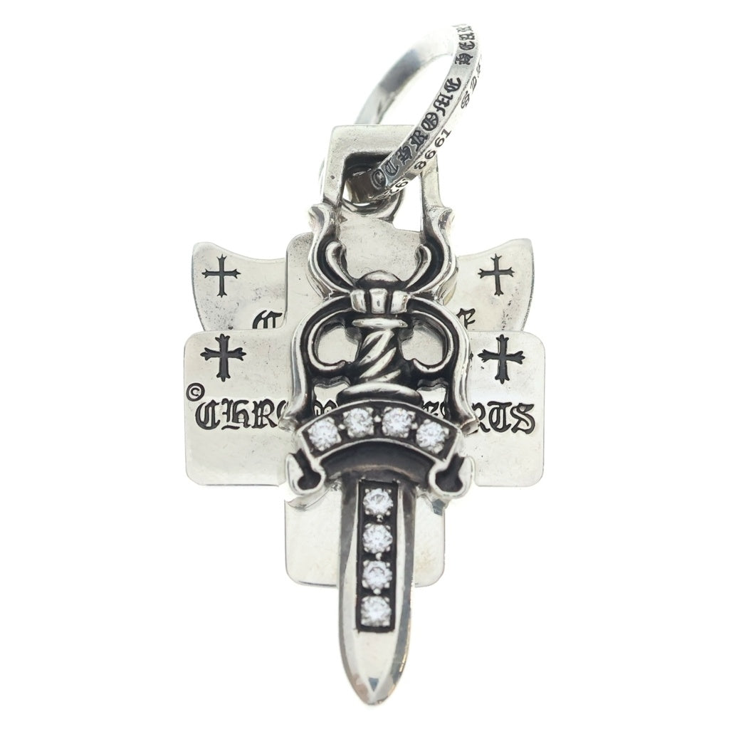 CHROME HEARTS(クロムハーツ) 3TRINKETS withOring P/DIA 3トリンケッツ オーリング PAVEダイヤ ネックレス ペンダントトップ シルバー