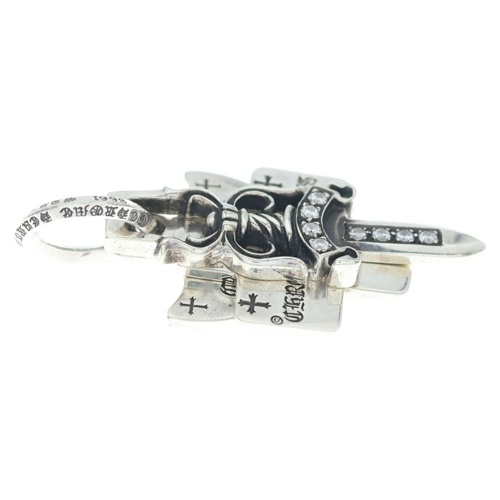 CHROME HEARTS(クロムハーツ) 3TRINKETS withOring P/DIA 3トリンケッツ オーリング PAVEダイヤ ネックレス ペンダントトップ シルバー