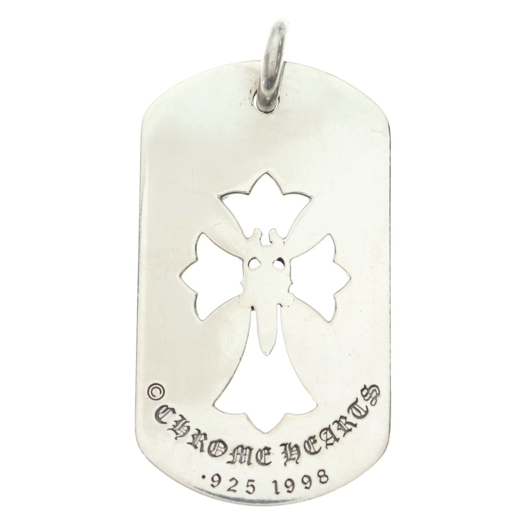 CHROME HEARTS(クロムハーツ) D TAG LRG CROSS DAGG カットアウトクロスダガー ラージドッグタグネックレストップ
