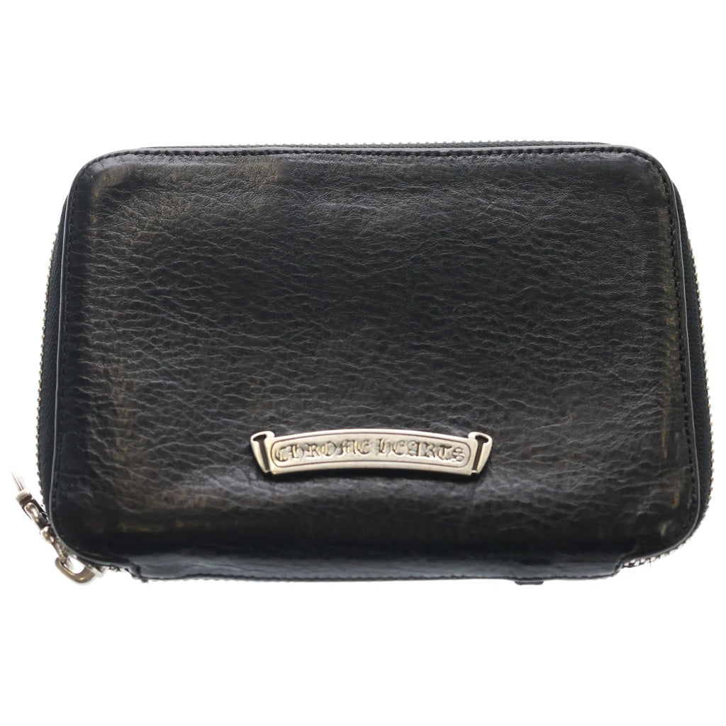 CHROME HEARTS(クロムハーツ) BANK ROBBER バンクロバー クロスパッチ付きレザー財布