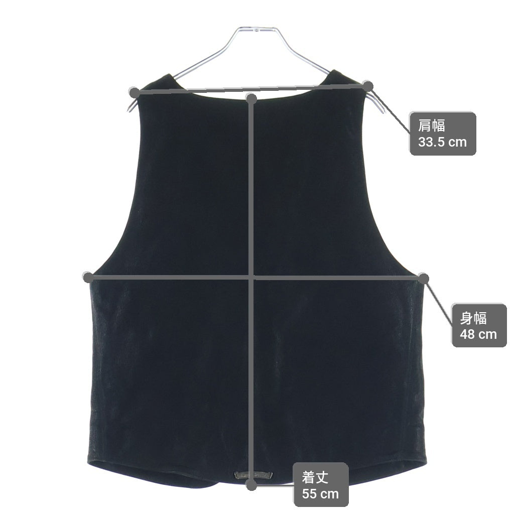 CHROME HEARTS(クロムハーツ) CLASSIC 2B DSTRY クラシック 2B デストロイ レザーベスト ブラック