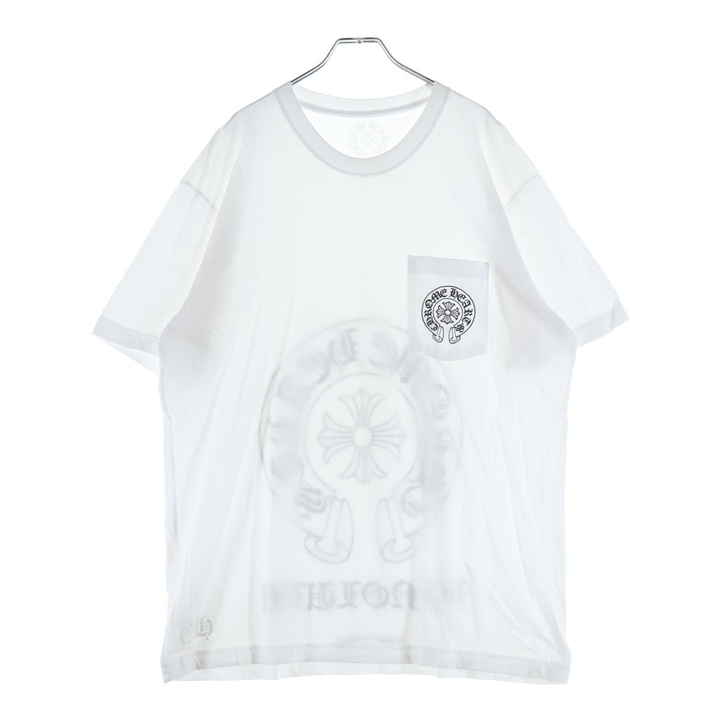 CHROME HEARTS(クロムハーツ) S/S バックホースシュー ホノルル限定 クルーネック半袖Tシャツカットソー ホワイト