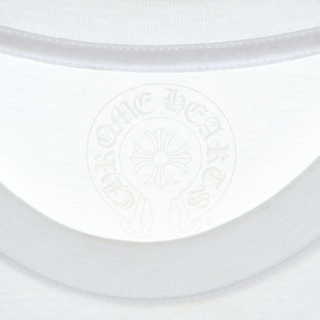 CHROME HEARTS(クロムハーツ) S/S バックホースシュー ホノルル限定 クルーネック半袖Tシャツカットソー ホワイト