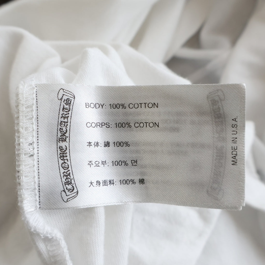 CHROME HEARTS(クロムハーツ) S/S バックホースシュー ホノルル限定 クルーネック半袖Tシャツカットソー ホワイト