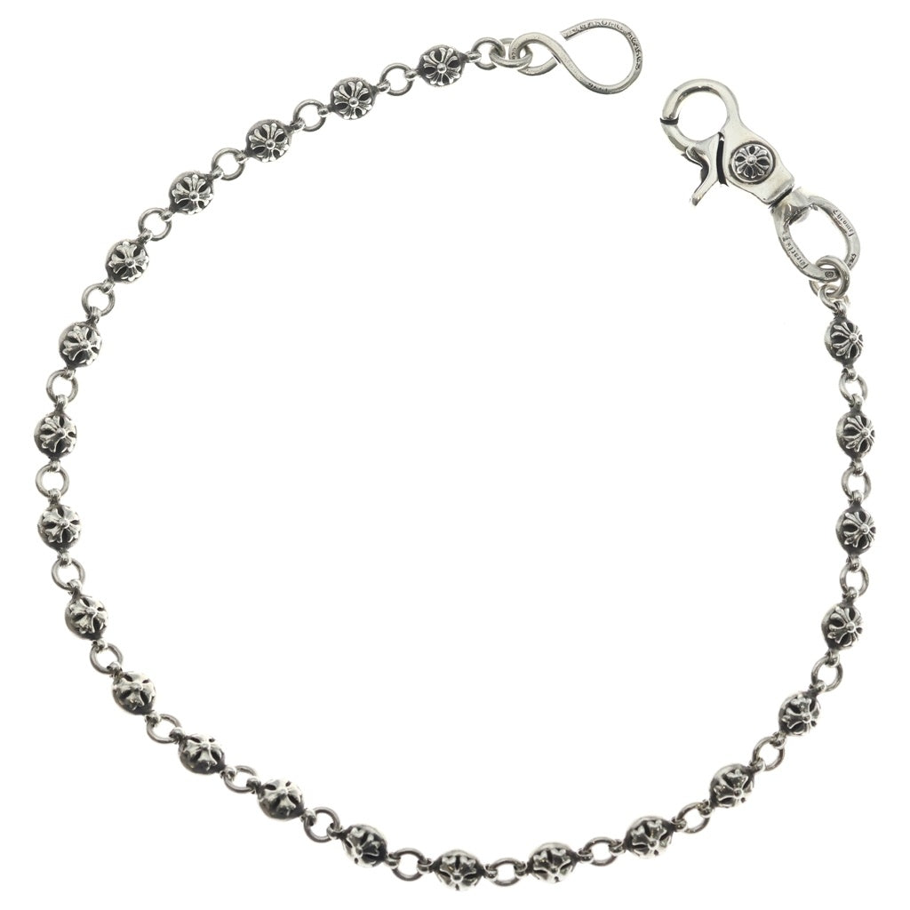 CHROME HEARTS(クロムハーツ) 2BALL LONG-S/1クリップロング#2クロスボール ウォレットチェーン シルバー BCA386