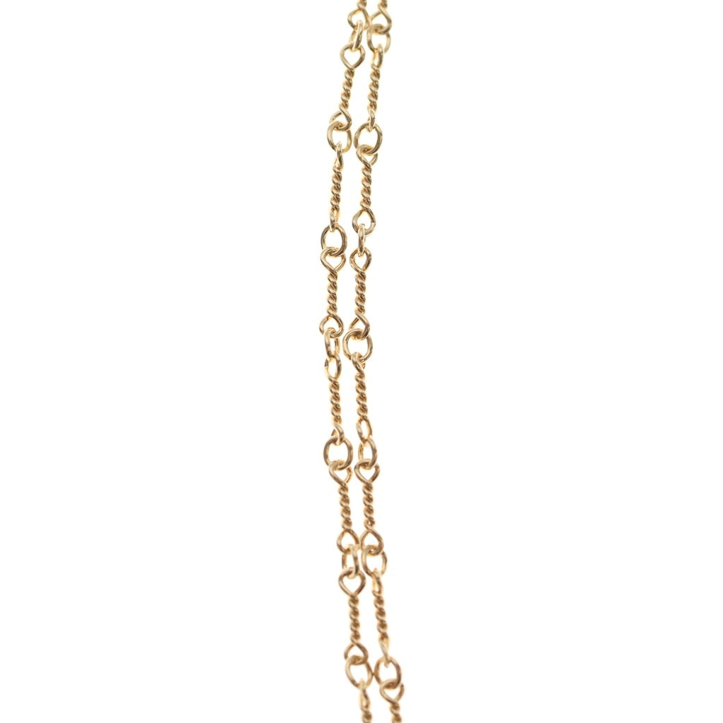 CHROME HEARTS(クロムハーツ) 22K NECKCHAIN T20 ツイストチェーンネックレス 20inch ゴールド BCA015