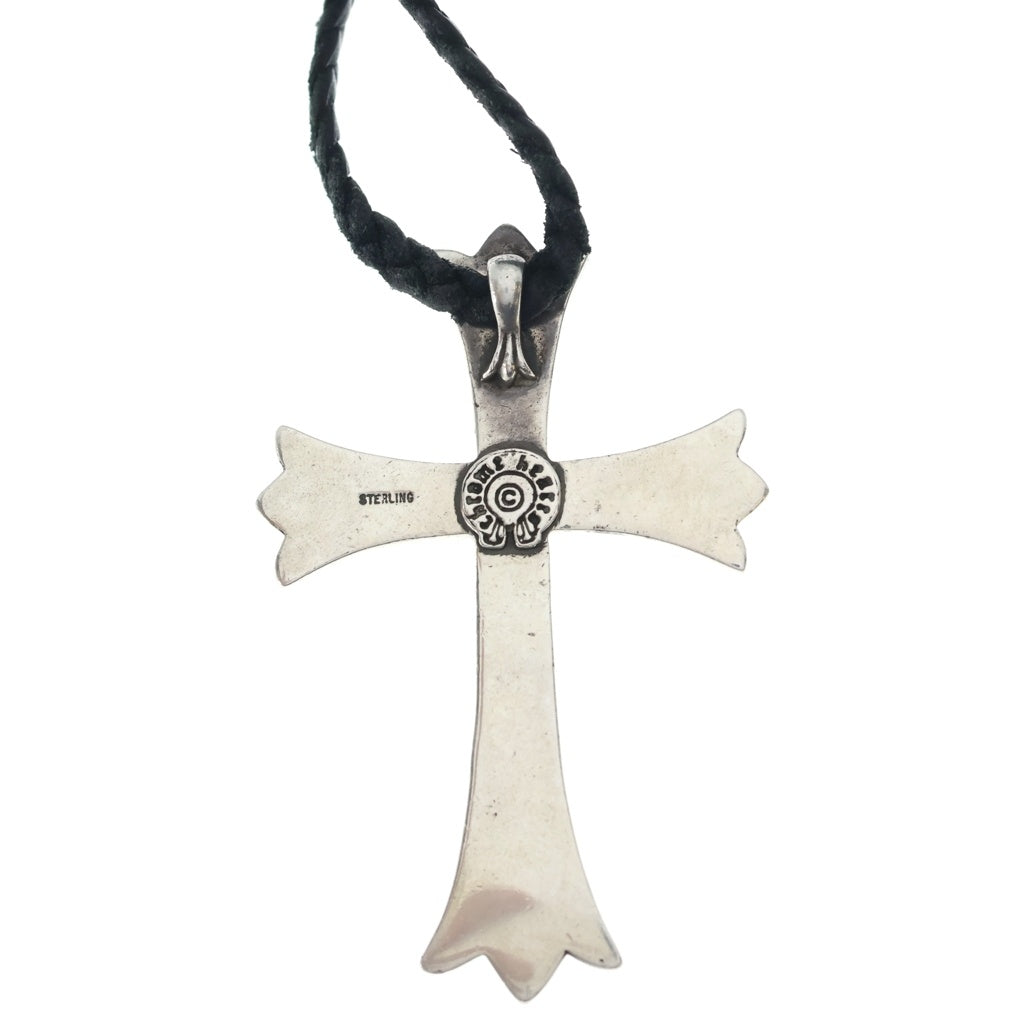 CHROME HEARTS(クロムハーツ) CH CRS LG BC ラージCHクロス Wボロチップ シルバーネックレス