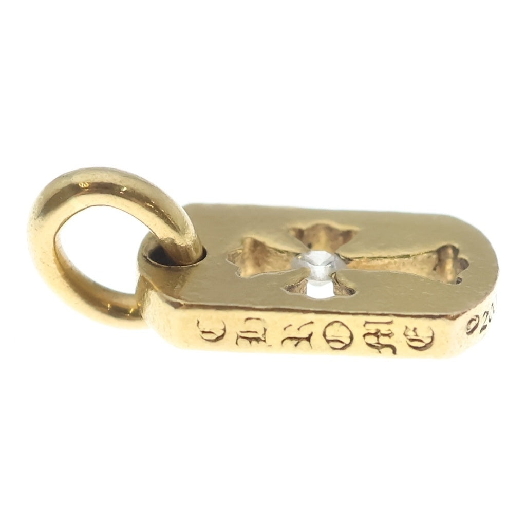 CHROME HEARTS クロムハーツ 22K DT TNY CO CRS 1DIA タイニーカットアウトクロス ドッグタグ 1ダイヤ ペンダントトップ ゴールド BCA039 CHROME HEARTS(クロムハーツ) 22K DT TNY CO CRS 1DIA タイニーカット