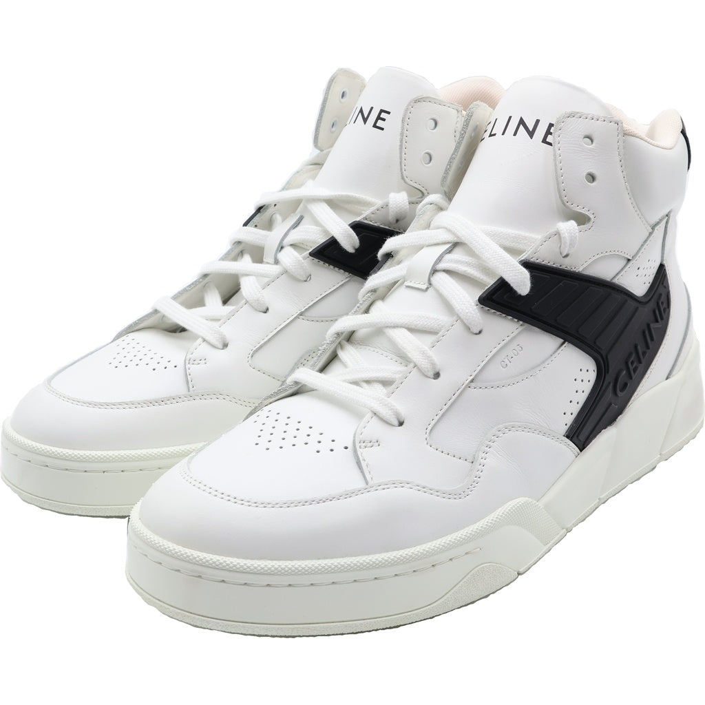 CELINE(セリーヌ) CT-06 ロゴ レザーハイカットシューズ スニーカー ホワイト