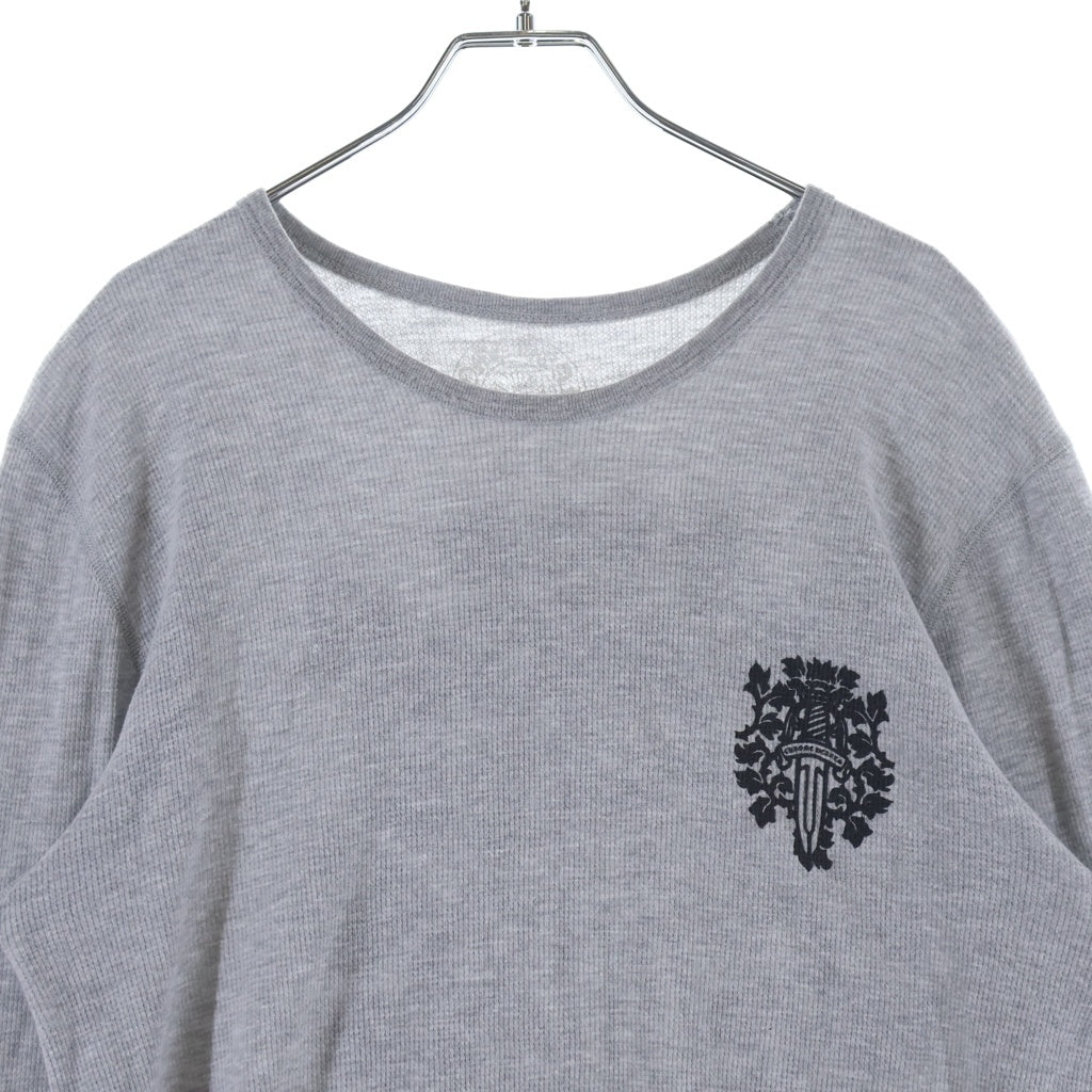 CHROME HEARTS(クロムハーツ) Thermal L S ヴァインダガープリントサーマル長袖Tシャツ カットソー グレー