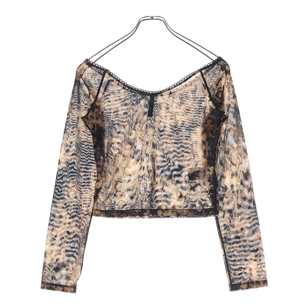 CHROME HEARTS(クロムハーツ) All OVER CROSS PRINT オフショルダー レディース トップス