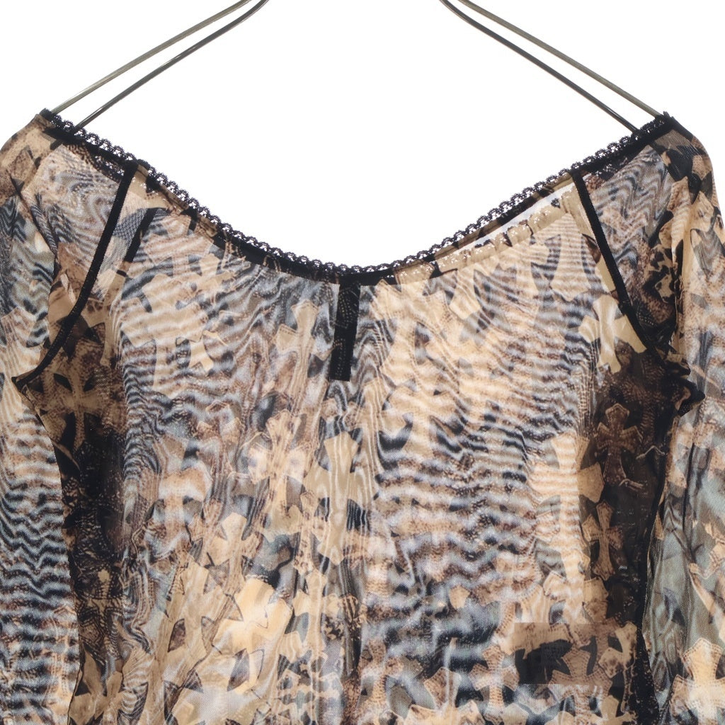 CHROME HEARTS(クロムハーツ) All OVER CROSS PRINT オフショルダー レディース トップス