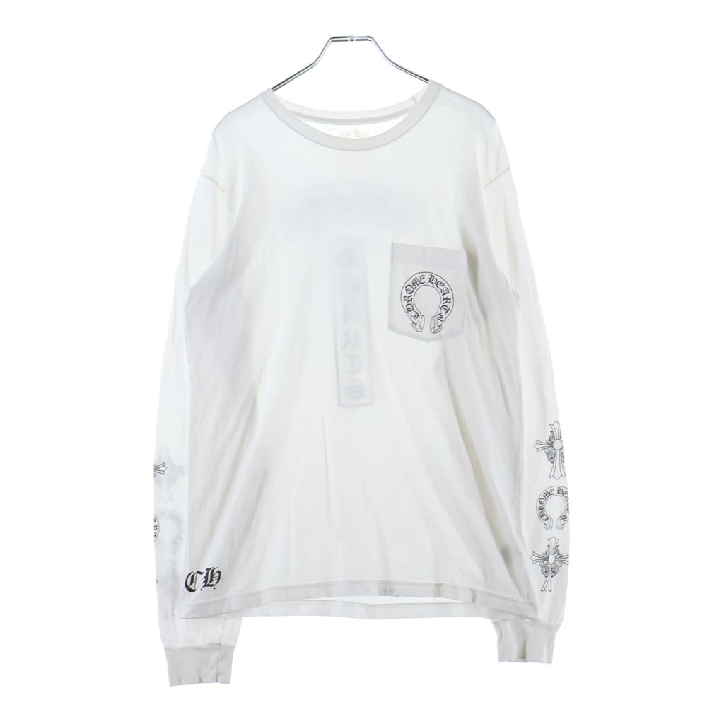 CHROME HEARTS(クロムハーツ) CH L/S TBAR Tバー 袖CHクロスプリント 長袖Tシャツカットソー