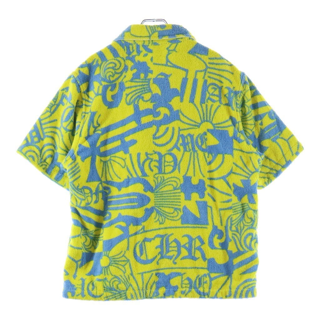 CHROME HEARTS(クロムハーツ) CRS BUTTON PILE SS SHIRT マイアミ限定 パイル生地 クロスボールボタン半袖シャツ