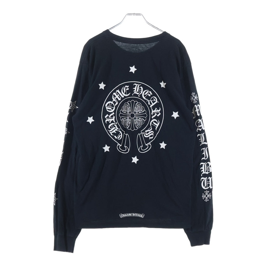 CHROME HEARTS(クロムハーツ) OLD STAR L/S オールド マリブ限定 バックホースシュースタープリント 長袖Tシャツ