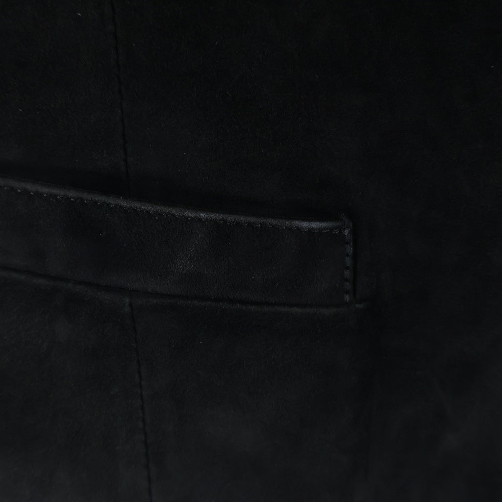 CHROME HEARTS(クロムハーツ) バックシルク切替 6Bレザースエードベスト ブラック