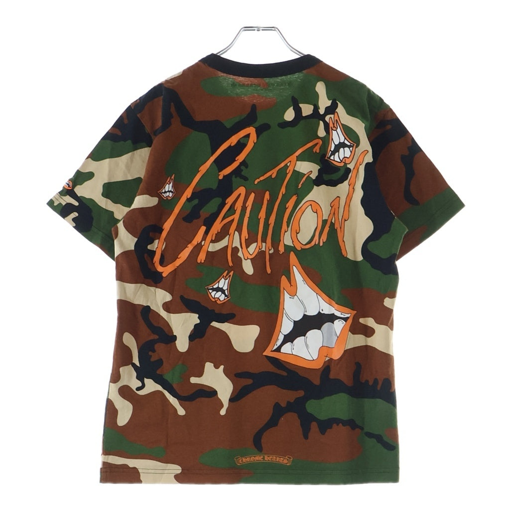 CHROME HEARTS(クロムハーツ) 22SS ×MATTY BOY PPO CAUTION マッティボーイ コーション カモ柄 プリント半袖Tシャツ カットソー カモ ブラウン