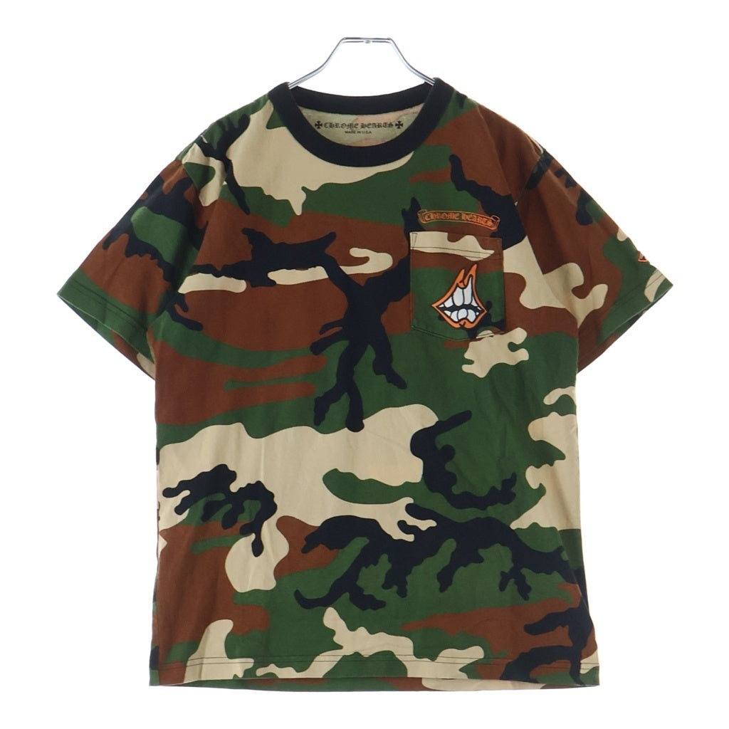 CHROME HEARTS(クロムハーツ) 22SS ×MATTY BOY PPO CAUTION マッティボーイ コーション カモ柄 プリント半袖Tシャツ カットソー カモ ブラウン