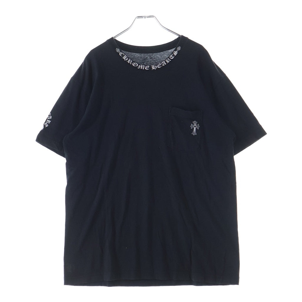CHROME HEARTS(クロムハーツ) CH S/S ネックロゴ バックCHクロスプリント 半袖Tシャツ