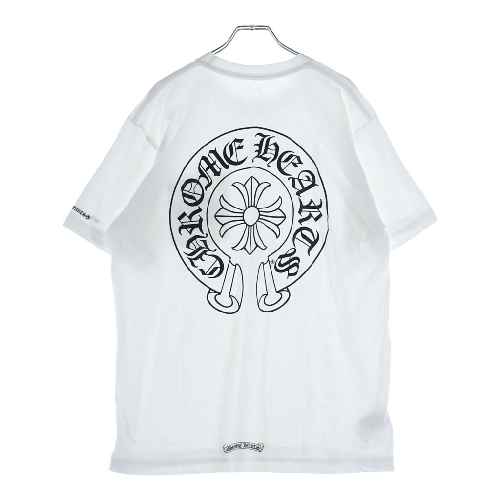 CHROME HEARTS(クロムハーツ) CH T-SHIRT バックホースシュープリント 半袖Tシャツ カットソー ホワイト