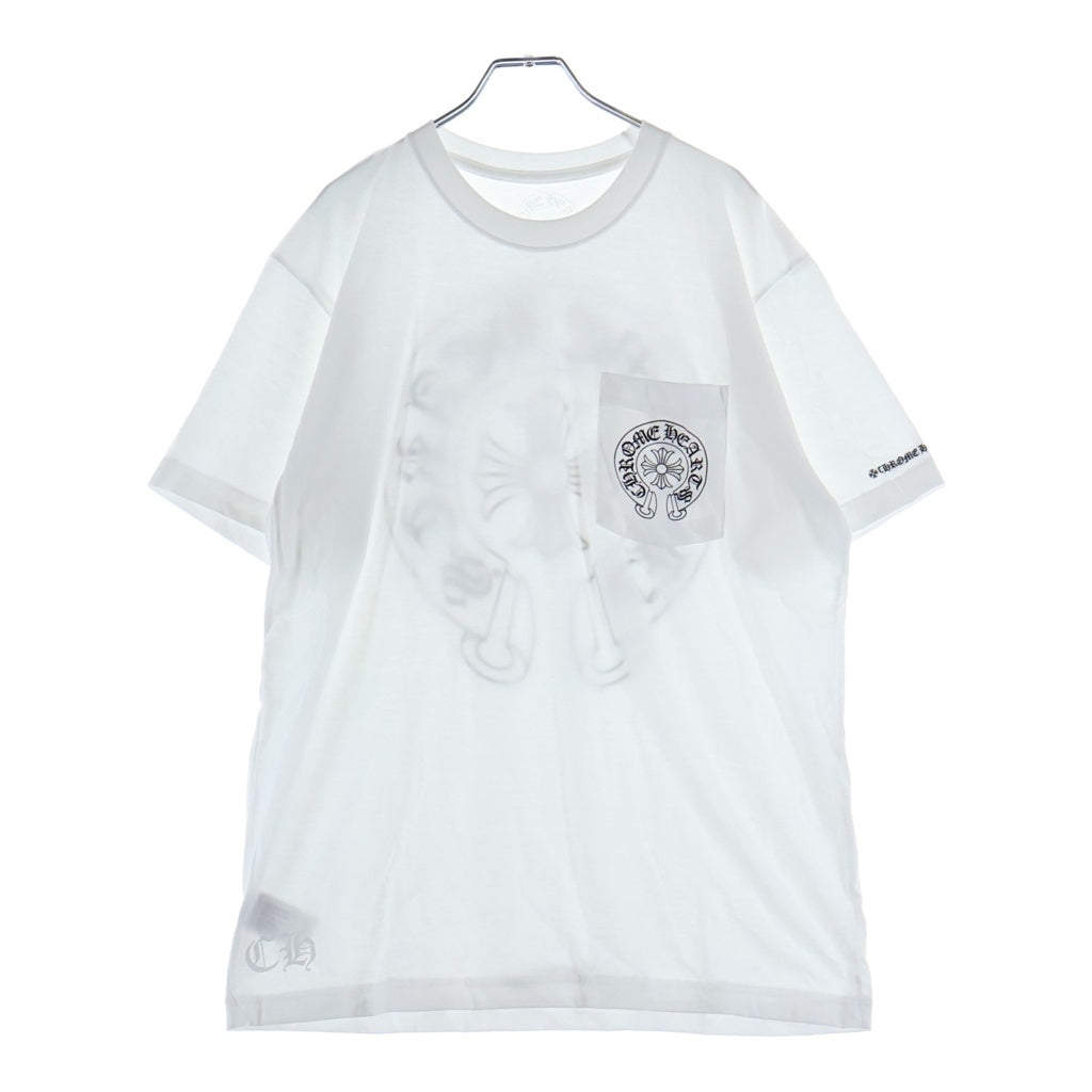 CHROME HEARTS(クロムハーツ) CH T-SHIRT バックホースシュープリント 半袖Tシャツ カットソー ホワイト