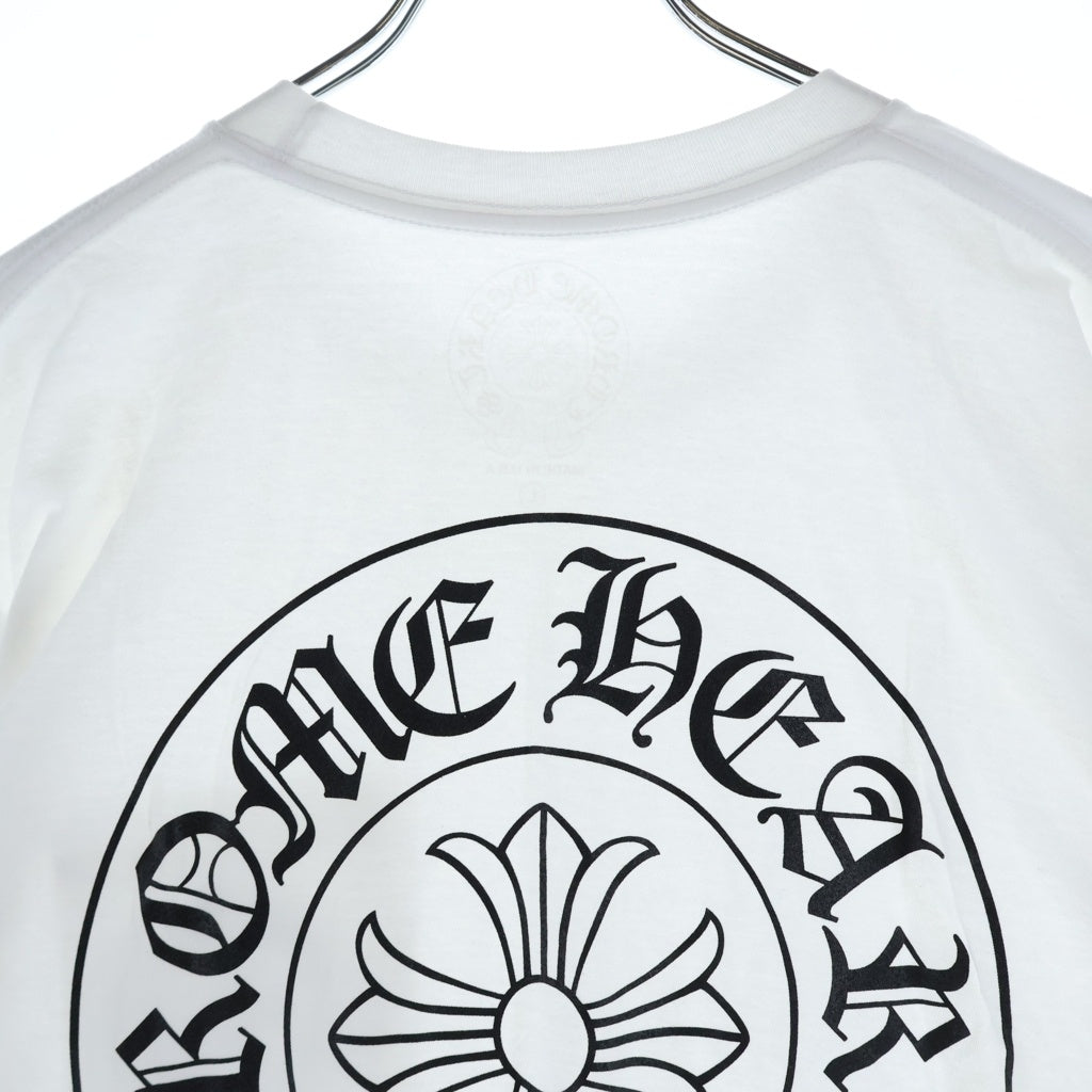 CHROME HEARTS(クロムハーツ) CH T-SHIRT バックホースシュープリント 半袖Tシャツ カットソー ホワイト