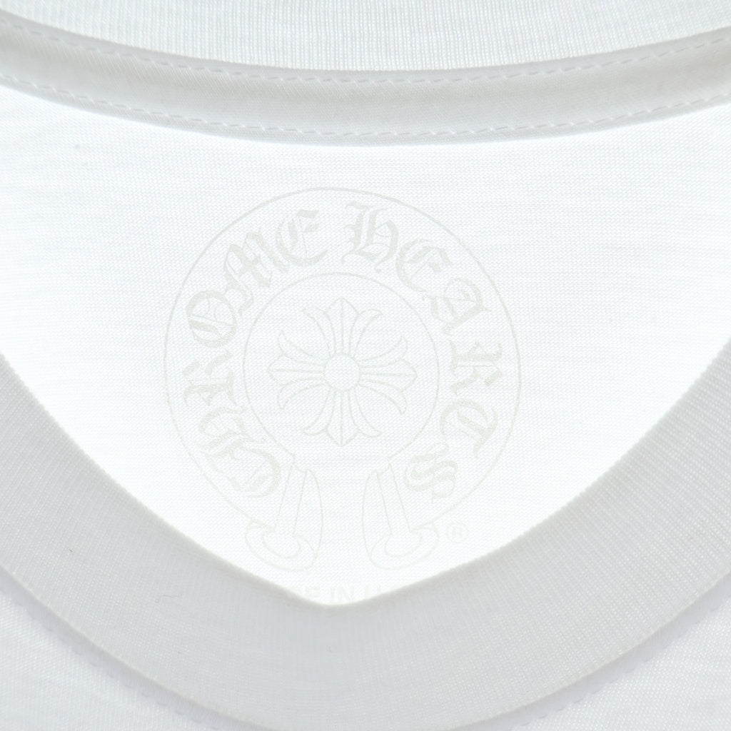 CHROME HEARTS(クロムハーツ) CH T-SHIRT バックホースシュープリント 半袖Tシャツ カットソー ホワイト