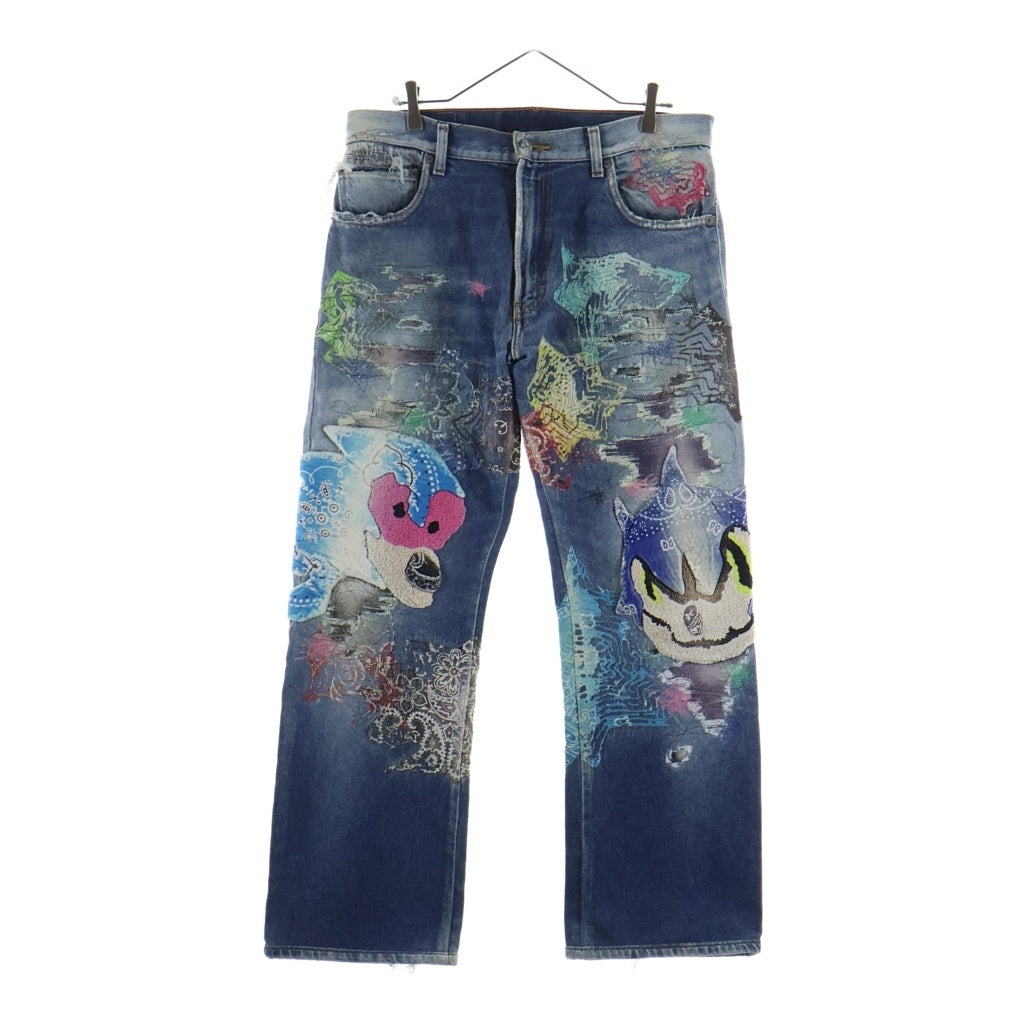 PROLETA RE ART プロレタリアート MEME HACK TOON FRALE DENIM フレアデニムパンツ インディゴ PROLETA RE ART(プロレタリアート) MEME HACK TOON FRALE DENIM フレア