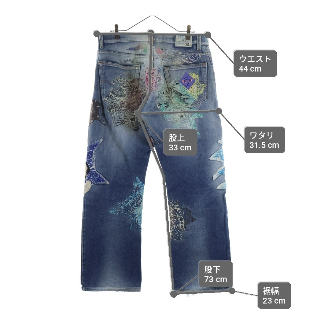 PROLETA RE ART(プロレタリアート) MEME HACK TOON FRALE DENIM フレア